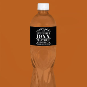 Gepersonaliseerde leeftijd tot perfecte waterfles etiket