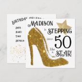 Gepersonaliseerde leeftijd verjaardag uitnodiging (Voorkant / Achterkant)