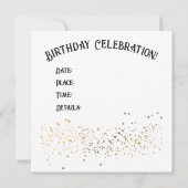 Gepersonaliseerde leeftijd verjaardag uitnodiging (Achterkant)