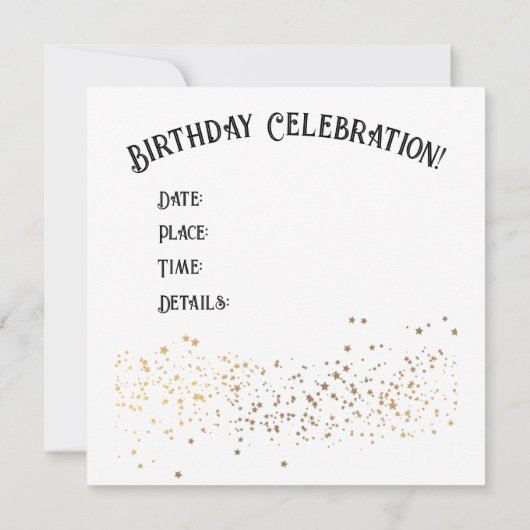 Gepersonaliseerde leeftijd verjaardag uitnodiging  (Achterkant)