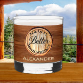 Gepersonaliseerde leeftijd wordt beter met whisky  whisky glas