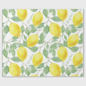 Gepersonaliseerde  leemonvruchten, bladeren bloeme cadeaupapier (Vlak)