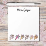 Gepersonaliseerde leerkracht potloden dier print b notitieblok<br><div class="desc">Gepersonaliseerde leerkracht potloden dierenprint bogen Notitieblok Geweldig voor uw favoriete leerkracht, directeur, secretaresse, decaan, of iemand anders op school voor stijlvolle bureauinrichting! Dit notitieblok is een grote maat, en volledig aanpasbaar! Neem afscheid van de traditionele appels en potloden en schakel over op deze moderne, leuke, girly, chique potloden met grote...</div>