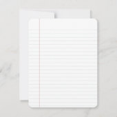 Gepersonaliseerde leerkracht voor potlood en papie notitiekaartje (Achterkant)