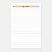 Gepersonaliseerde leerkracht voor potlood en papie post-it® notes (Voorkant)