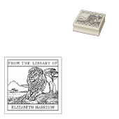 Gepersonaliseerde Leeuw Boekenplaat Rubberstempel (Gestempeld)