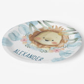 Gepersonaliseerde leeuw illustratie papieren bordje (Gekanteld)