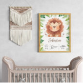 Gepersonaliseerde leeuwenkwekerij kunst print