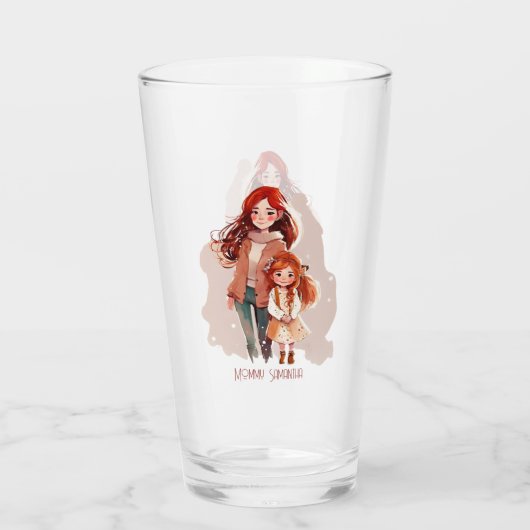 Gepersonaliseerde legant moeder en dochter glas (Achterkant)