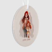 Gepersonaliseerde legant moeder en dochter ornament (voorkant)