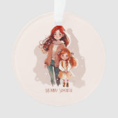 Gepersonaliseerde legant moeder en dochter ornament (voorkant)