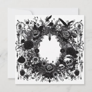 Gepersonaliseerde lege Kaart - Zwart-wit Sjabloon