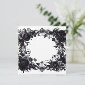 Gepersonaliseerde lege Kaart - Zwart-wit Sjabloon (Staand voorkant)