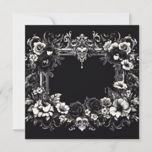 Gepersonaliseerde lege Kaart - Zwart-wit Sjabloon