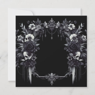 Gepersonaliseerde lege Kaart - Zwart-wit Sjabloon