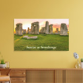 Gepersonaliseerde Legendary Stonehenge op Sunrise Canvas Afdruk (Insitu (Woonkamer))
