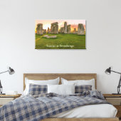 Gepersonaliseerde Legendary Stonehenge op Sunrise Canvas Afdruk (Insitu (Slaapkamer))