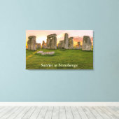 Gepersonaliseerde Legendary Stonehenge op Sunrise Canvas Afdruk (Insitu (Houten vloer))