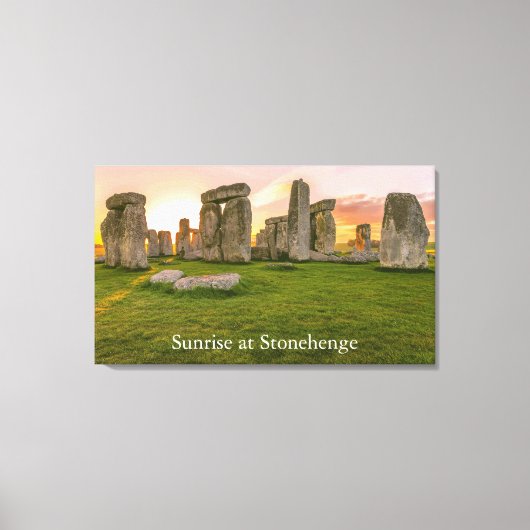 Gepersonaliseerde Legendary Stonehenge op Sunrise Canvas Afdruk (Voorkant)