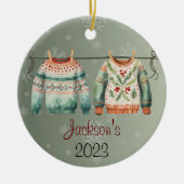 Gepersonaliseerde Lelijke Kerst Sweater Ornament (Voorkant)