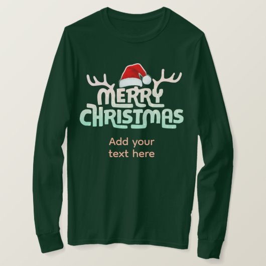 Gepersonaliseerde lelijke kerst T-shirts (Design voorkant)