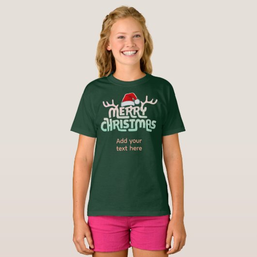 Gepersonaliseerde Lelijke Kerst Tee Shirts voor Ki (Voorkant volledig)