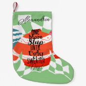 Gepersonaliseerde lelijke trui kerst kleine kerstsok (Voorkant)