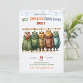 Gepersonaliseerde lelijke trui Kerstfeest Kaart (Staand voorkant)