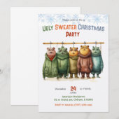 Gepersonaliseerde lelijke trui Kerstfeest Kaart (Voorkant / Achterkant)