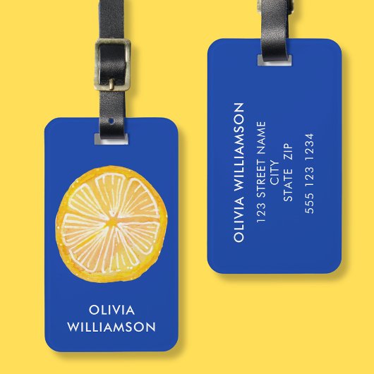 Gepersonaliseerde Lemon Citrusvruchten Bagagelabel