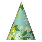 Gepersonaliseerde Lemon Floral Verjaardag Party Pe Feesthoedjes (Links)