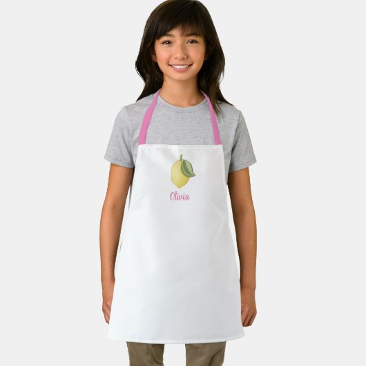 Gepersonaliseerde Lemon Keuken Schort – Roze (Insitu)