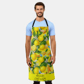 Gepersonaliseerde Lemon & Pillen Apotheek Keuken Schort (Gedragen)