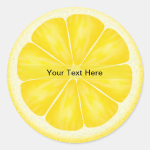 Gepersonaliseerde Lemon Slice Stickers