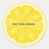 Gepersonaliseerde Lemon Slice Stickers (Voorkant)