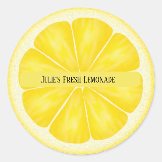 Gepersonaliseerde Lemon Slice Stickers (Voorkant)