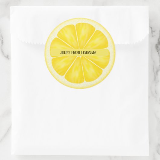 Gepersonaliseerde Lemon Slice Stickers (Tas)