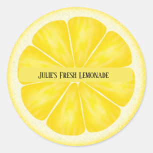 Gepersonaliseerde Lemon Slice Stickers
