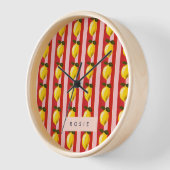 Gepersonaliseerde Lemon Stripe Patroon Gele Citroe (Hoek)