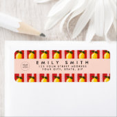 Gepersonaliseerde Lemon Stripe Patroon Gele Citroe Etiket (Insitu)