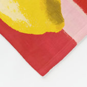 Gepersonaliseerde Lemon Stripe Patroon Gele Citroe Fleece Deken (Hoek)