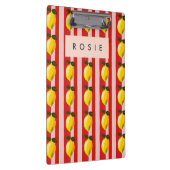 Gepersonaliseerde Lemon Stripe Patroon Gele Citroe Klembord (Rechts)