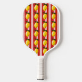 Gepersonaliseerde Lemon Stripe Patroon Gele Citroe Pickleball Paddle (Achterkant)