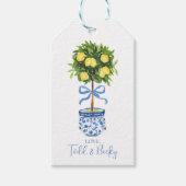 Gepersonaliseerde Lemon Topiary, Chinoiserie Cadeaulabel (Voorkant)