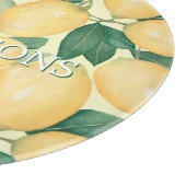 Gepersonaliseerde Lemons Greenery Snijplank (Hoek)