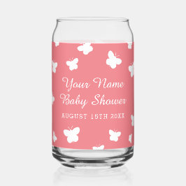 Gepersonaliseerde lente baby shower party blikbril blikvorm glas