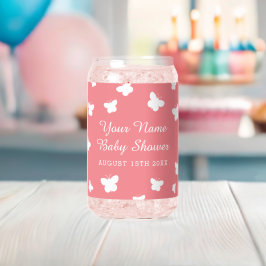 Gepersonaliseerde lente baby shower party blikbril blikvorm glas