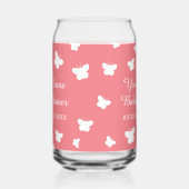 Gepersonaliseerde lente baby shower party blikbril blikvorm glas (Rechts)