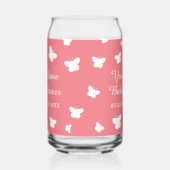 Gepersonaliseerde lente baby shower party blikbril blikvorm glas (Links)