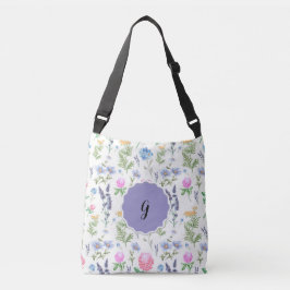 Gepersonaliseerde lente bloemendocenten crossbody tas